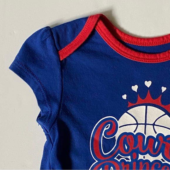 Philadelphia 76ers One Piece Size 6 9 Months Court Princess Romper Ruffle Hoops - Picture 8 of 15